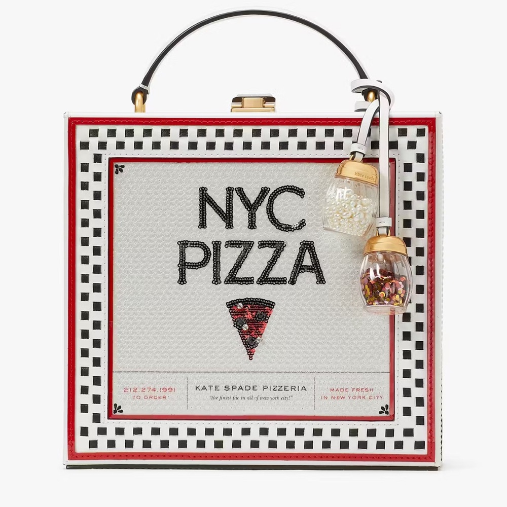 Kate Space Slice 3D Pizza Box Top-handle Bag